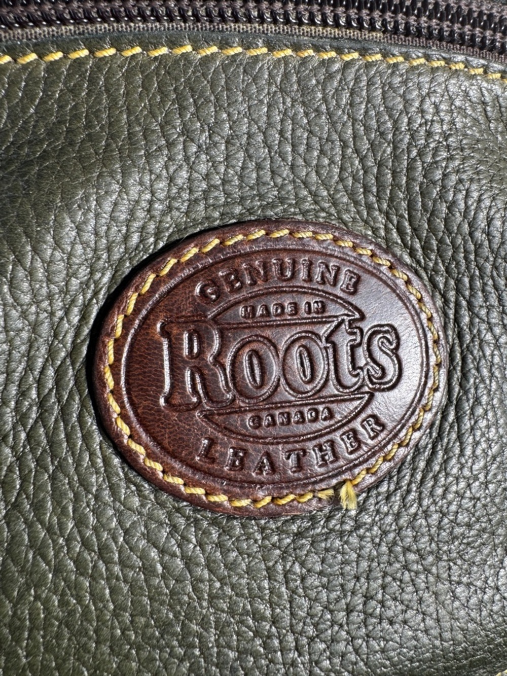 Vintage Roots Green & Brown Leather Backpack - Picture 3 of 10
